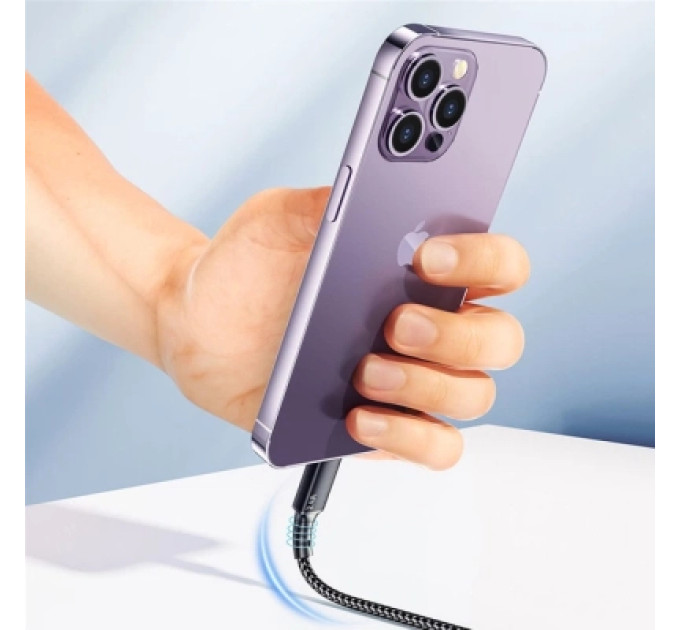 Essager Дата кабель USB 2.0 AM to Lightning + Micro 5P + USB-C 1.2m 100W Essager (EXCMTL-JJ01-P)