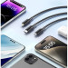 Essager Дата кабель USB 2.0 AM to Lightning + Micro 5P + USB-C 1.2m 100W Essager (EXCMTL-JJ01-P)