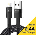 Essager Дата кабель USB 2.0 AM to Lightning 1.0m 2.4A black Essager (EXCL-XC01)