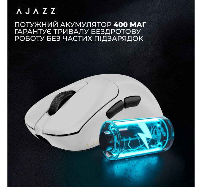 Ajazz Миша бездротова Ajazz AJ179P MC White (AJ179P-MC-W)