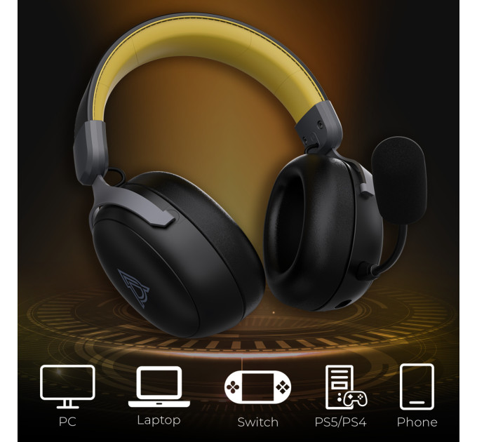 Ajazz Bluetooth-гарнітура Ajazz AHM08 MAX 3-Mode Black (AHM08-MAX-BGY)