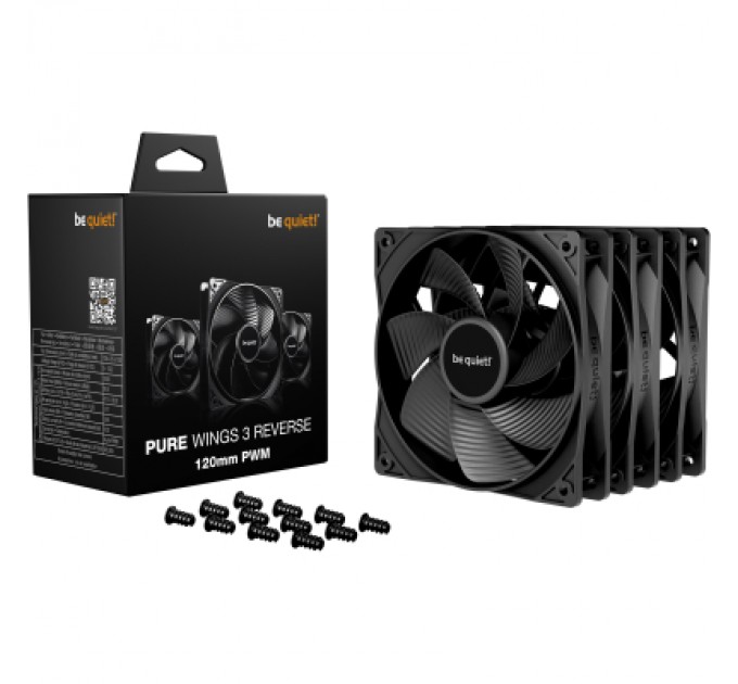 Кулер до корпусу Be quiet! PURE WINGS 3 120mm PWM Reverse в к (BL137)