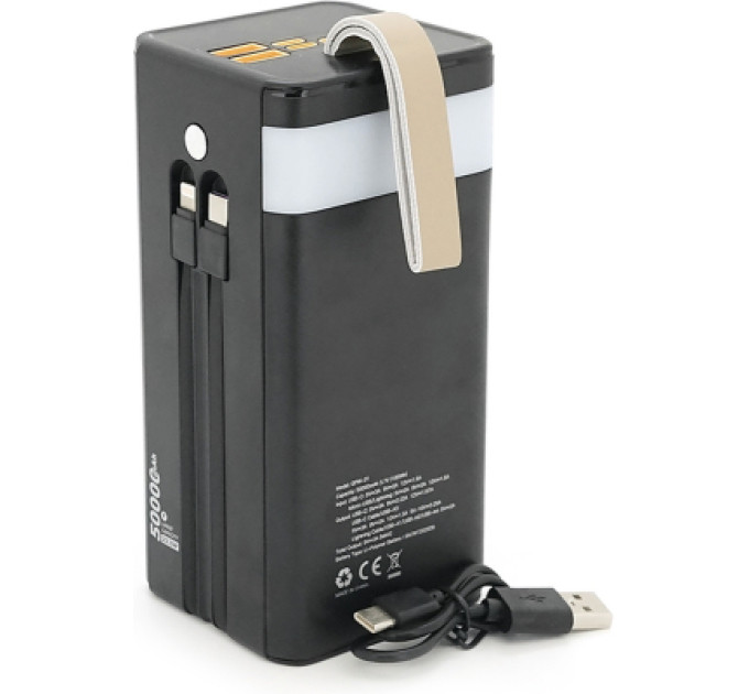 7GO Батарея універсальна 7GO 50000mAh PD/22.5 Solar Black (GPW-01 / 45006)