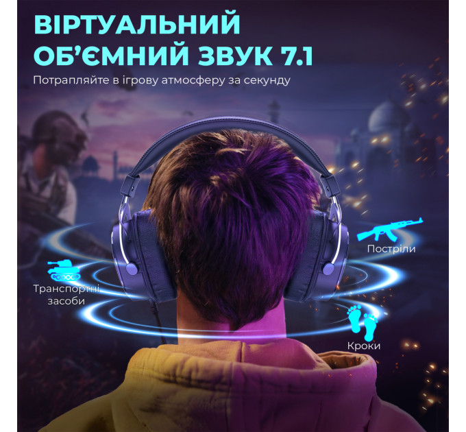 Fifine Гарнітура Fifine H16 7.1 Black RGB