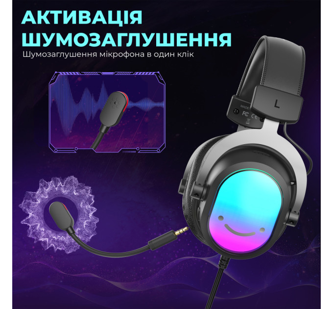 Fifine Гарнітура Fifine H16 7.1 Black RGB