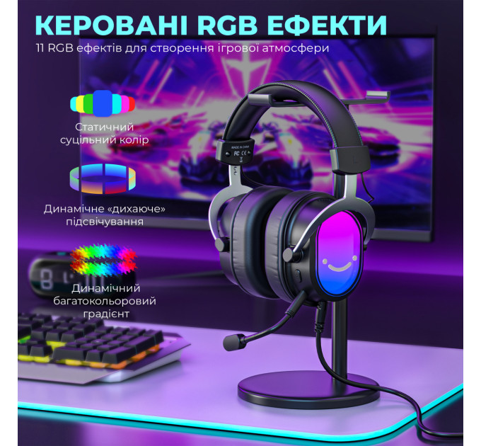Fifine Гарнітура Fifine H16 7.1 Black RGB