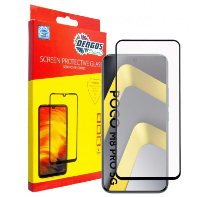 Dengos Скло захисне Dengos Full Glue POCO M8 Pro 5G Black (TGFG-429)