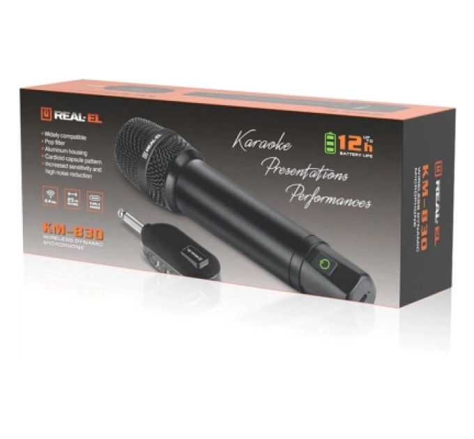 REAL-EL Мікрофон REAL-EL KM-830 Black (EL121900001)