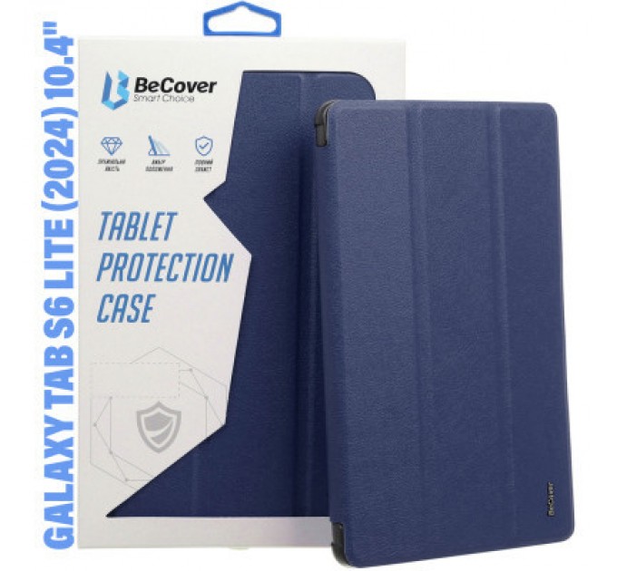 BeCover Чохол до планшета BeCover Soft Edge Stylus Mount Samsung Tab S6 Lite (2024) 10.4" P620/P625/P627 Deep Blue (710837)