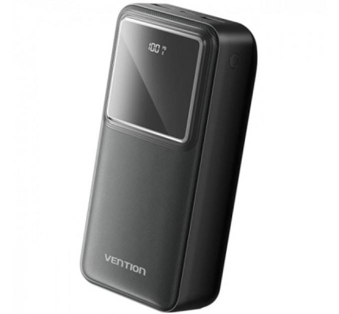 Батарея універсальна Vention 30000mAh 22.5W 3A, PD, QC/3.0, LED Display, Black (FHMB0)