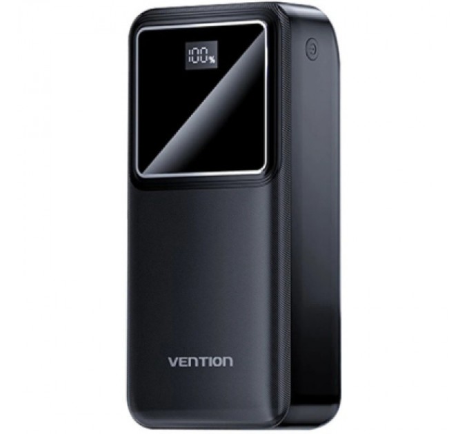 Батарея універсальна Vention 30000mAh 22.5W 3A, PD, QC/3.0, LED Display, Black (FHMB0)