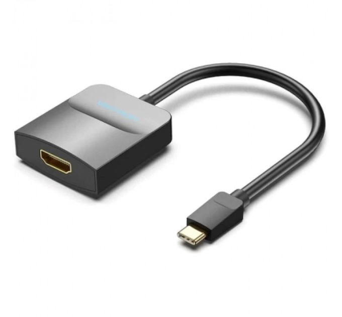 Перехідник Type-C to HDMI Adapter 0.15M Black ABS Type VENTION (TDCBB)