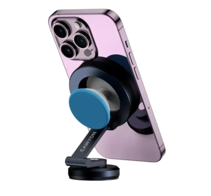 Canyon Універсальний автотримач Canyon Magnetic phone holder OnGrip 10 aluminum Black (CNS-CCHM10)