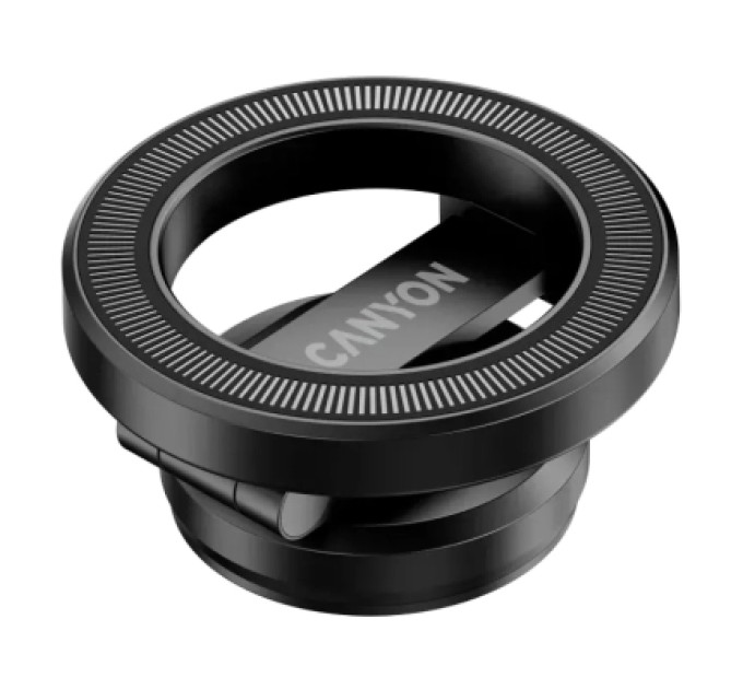 Canyon Універсальний автотримач Canyon Magnetic phone holder OnGrip 10 aluminum Black (CNS-CCHM10)