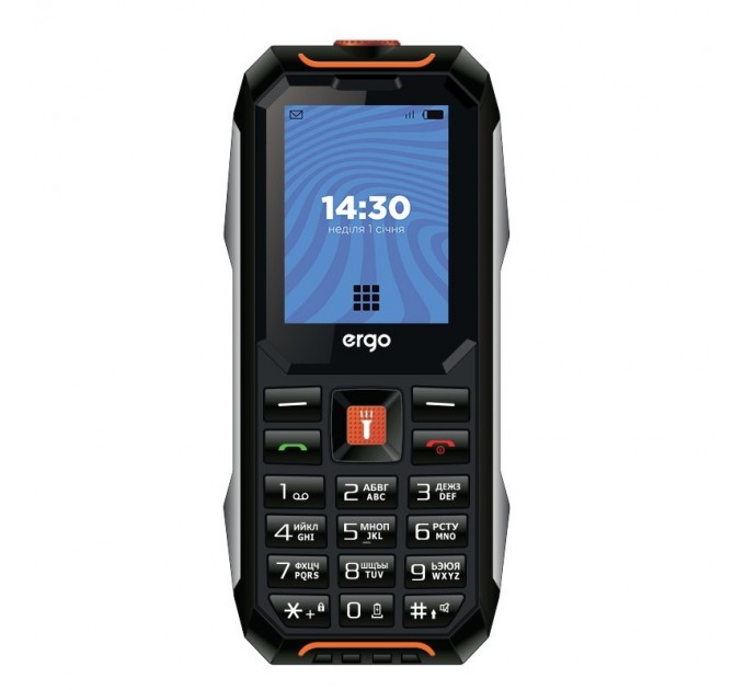 Мобiльний телефон Ergo E182 Dual Sim Black Orange