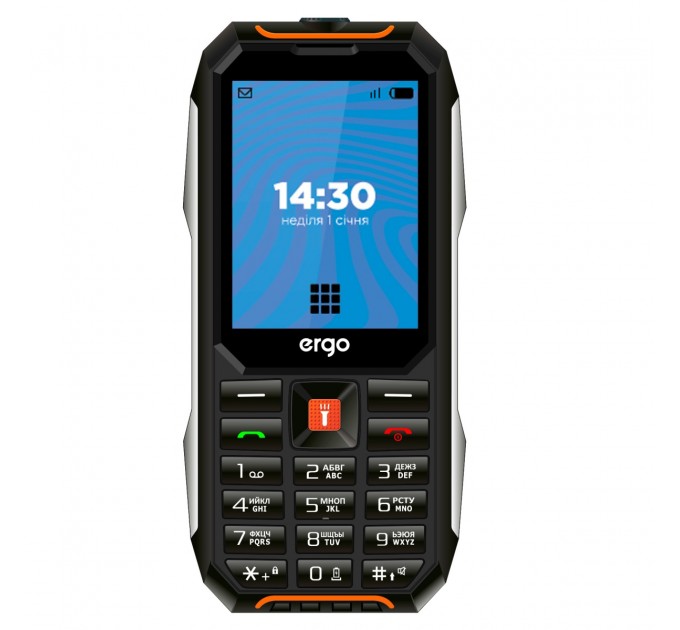 Мобiльний телефон Ergo E283 Dual Sim Black Orange