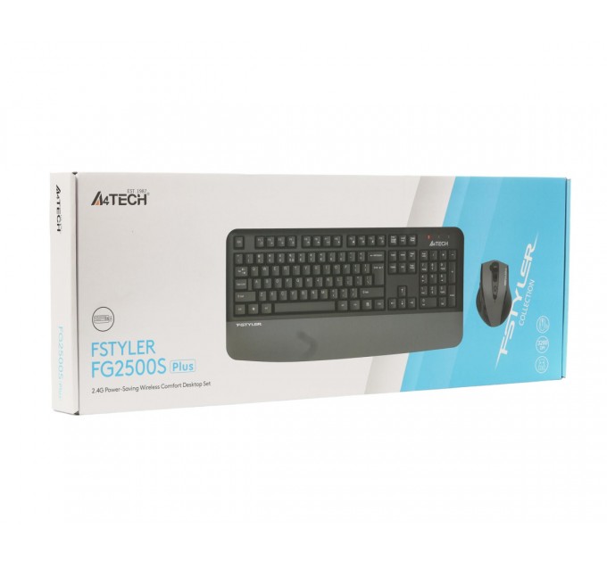 Комплект (клавіатура, мишка) бездротовий A4Tech Fstyler FG2500S Plus Grey