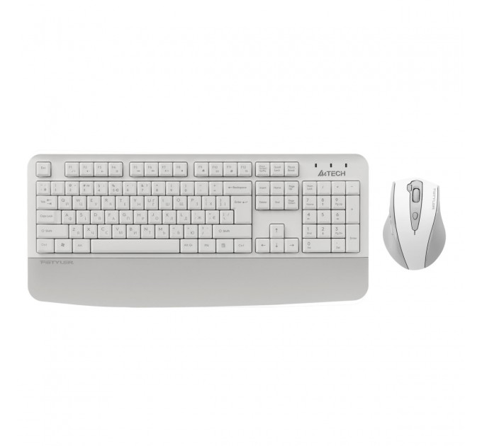 Комплект (клавіатура, мишка) бездротовий A4Tech Fstyler FG2500S Plus White