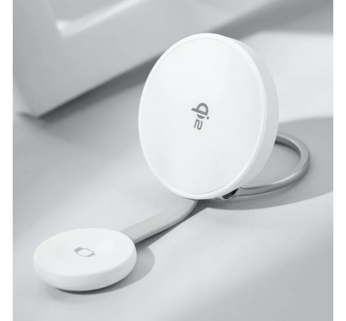 Бездротовий зарядний пристрій Proove Knocker 2 in 1 Qi2 15W White (WSPK15012002)