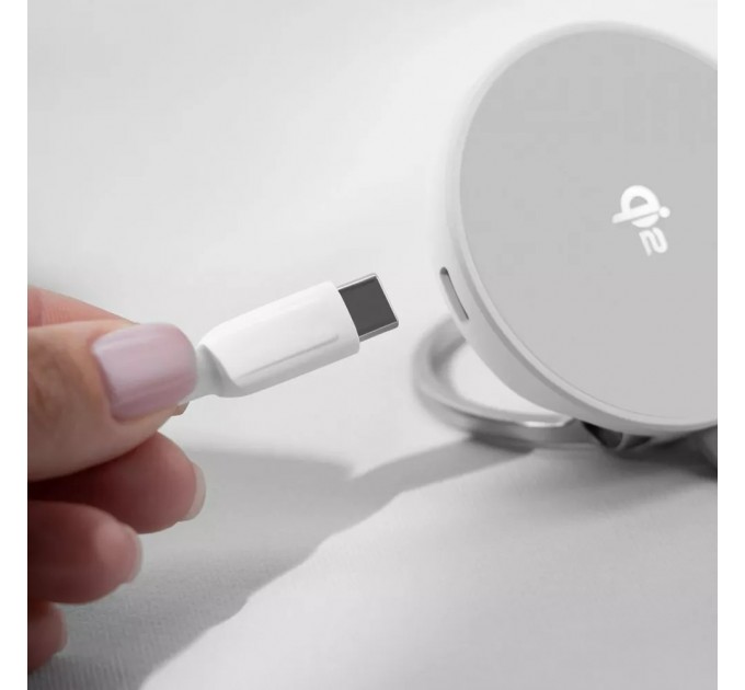 Бездротовий зарядний пристрій Proove Knocker 2 in 1 Qi2 15W White (WSPK15012002)