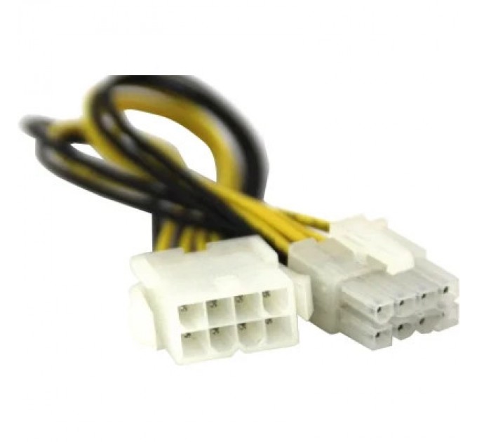 Кабель живлення ATX 8pin 0.2m M/F Value (S0173)