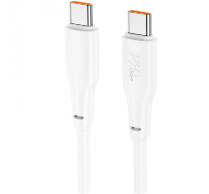 Дата кабель USB-C to USB-C 2.0m 100W TPE X93 white HOCO (6931474790729)