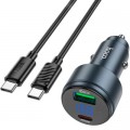 Зарядний пристрій HOCO HOCO Z57 Glorious single-port USB -C PD30W + cable USB-C Metal Gray (6942007633062)