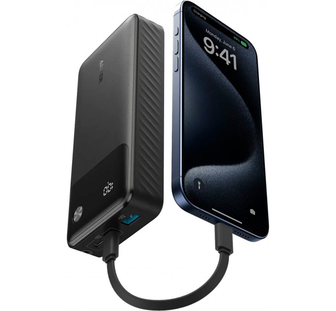 Універсальна мобільна батарея Anker PowerCore 20000mAh 30W Black (A1384G11)