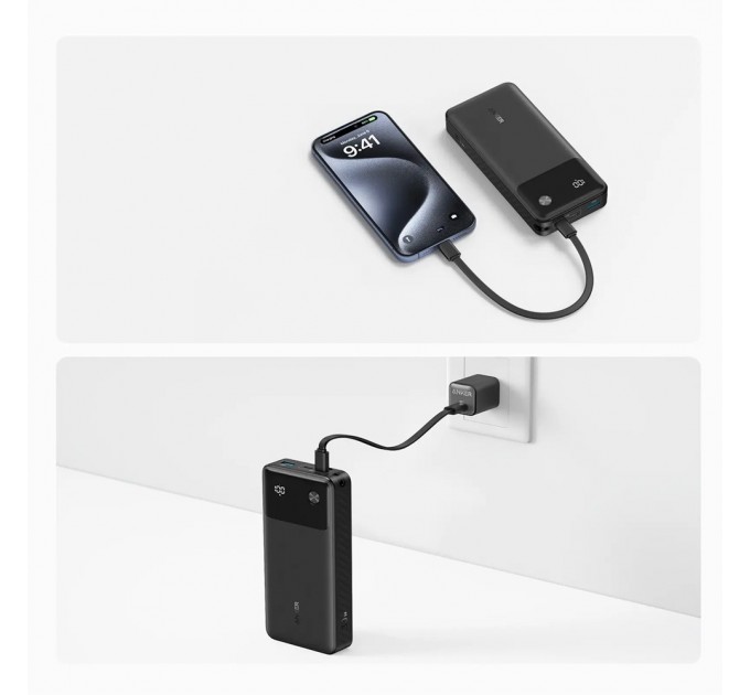 Універсальна мобільна батарея Anker PowerCore 20000mAh 30W Black (A1384G11)