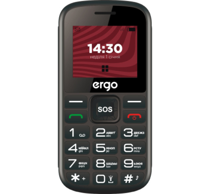 Ergo Мобільний телефон Ergo R202 Black