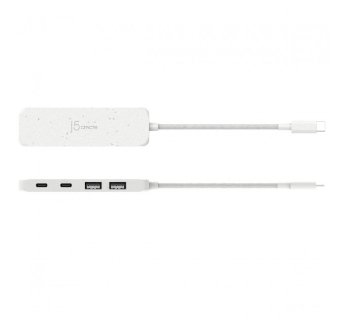 USB-хаб J5create 2 USB-A/2 USB-С White (JCH342EW-N)