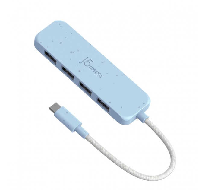 USB-хаб J5create 4 USB-A Cyan (JCH341EC-N)