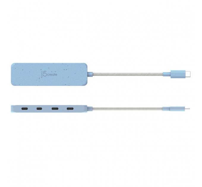 USB-хаб J5create 4 USB-C Cyan (JCH345EC-N)