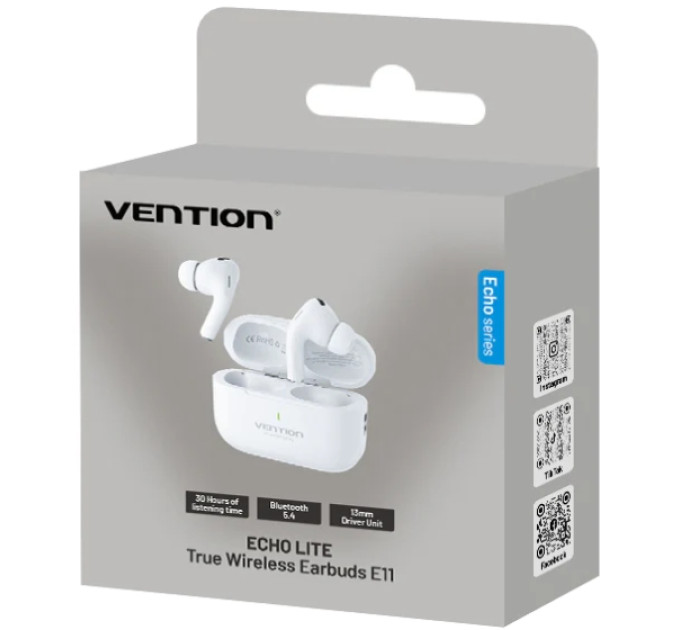 Vention Навушники VENTION Elf Echo Lite E11 White (NBVW0)