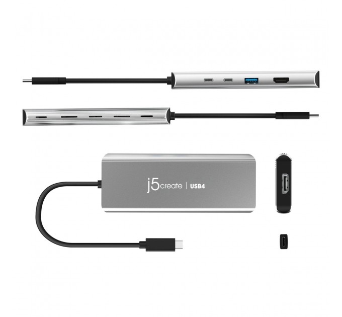 USB-хаб J5create USB-C 5-в-1 Grey (JCD401-N)