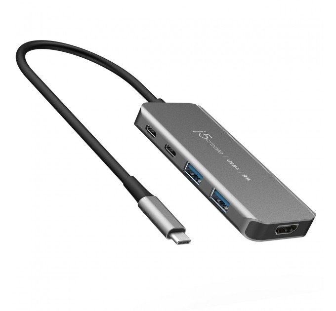 USB-хаб J5create USB-C 5-в-1 Grey (JCH453-N)