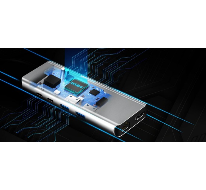 USB-хаб J5create USB-C 6-в-1 Grey (JCD403-N)