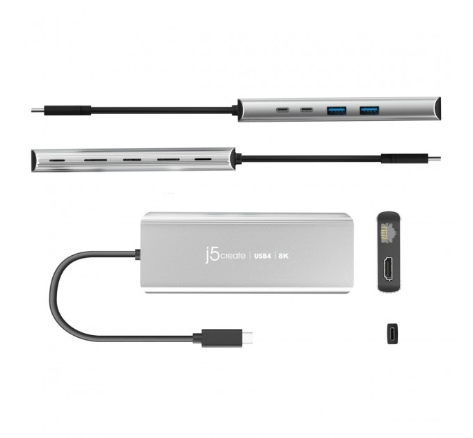 USB-хаб J5create USB-C 6-в-1 Grey (JCD403-N)