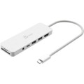 USB-хаб J5create USB-C 6-в-1 White (JCD373EW-N)