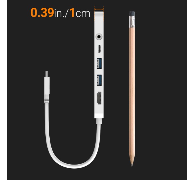 USB-хаб J5create USB-C 6-в-1 White (JCD373-N)