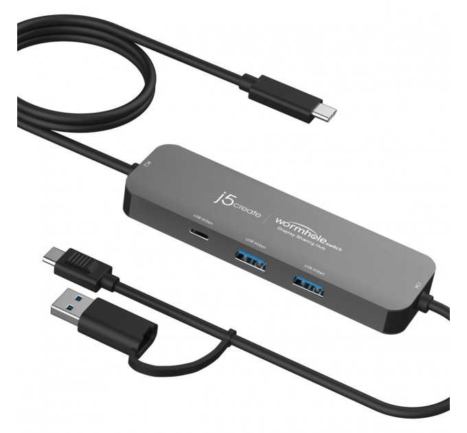 USB-хаб J5create Wormhole Switch Grey (JCH462-N)
