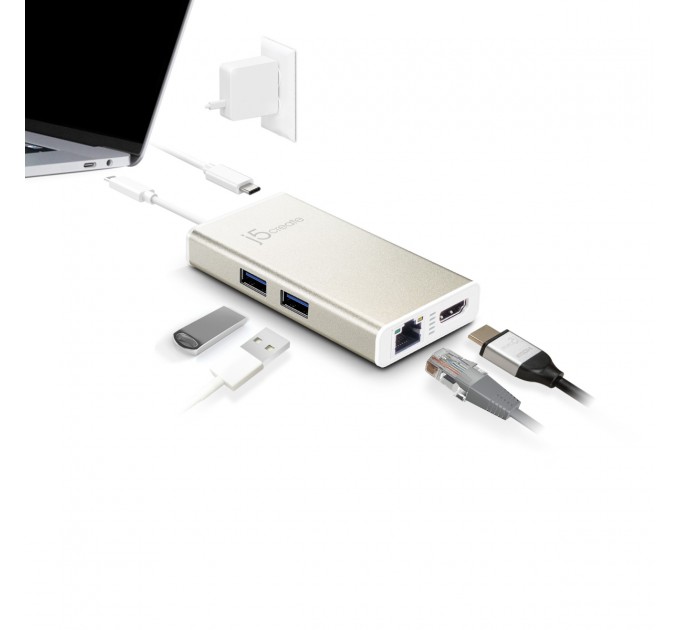 Док-станція J5create USB-C 5-в-1 (JCA374-N)