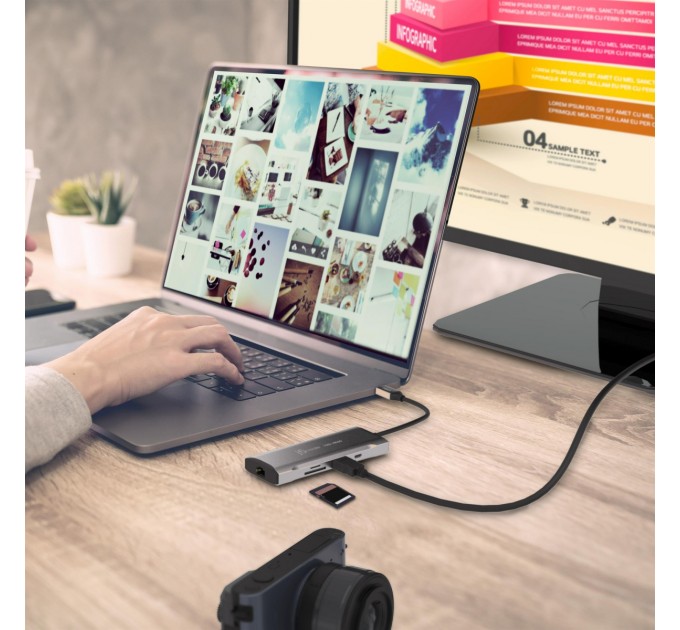 Док-станція J5create USB-C 7-в-1 (JCD393-N)