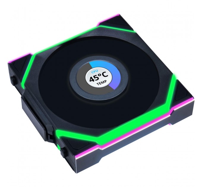 Вентилятор Lian Li Uni Fan SL Wireless LCD 120-3 Reverse Black (G99.12RSLLCD1W3B.00)