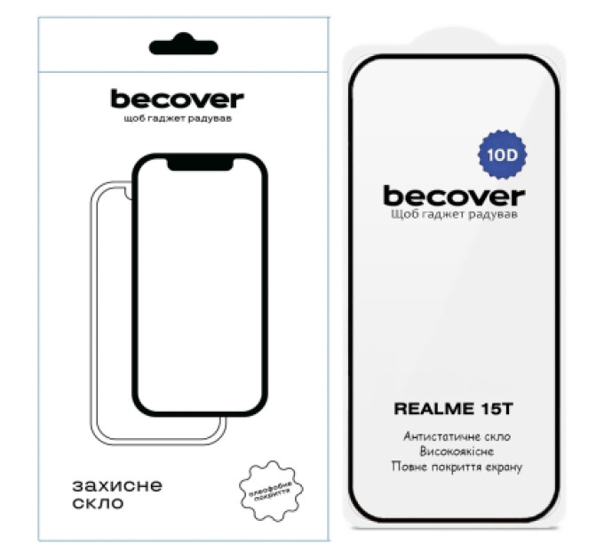 BeCover Скло захисне BeCover 10D Realme 15T Black (714765)