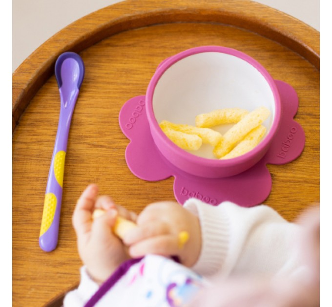 Тарілка дитяча Baboo з присоскою, від 6 місяців (фіолетова) (9-036)