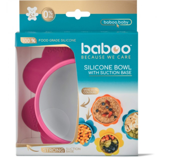 Тарілка дитяча Baboo з присоскою, від 6 місяців (фіолетова) (9-036)