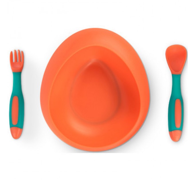 Тарілка дитяча Baboo Ufo з основою-присоскою, від 6 місяців (персик) (9-031)