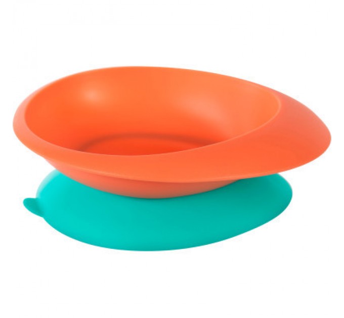 Тарілка дитяча Baboo Ufo з основою-присоскою, від 6 місяців (персик) (9-031)