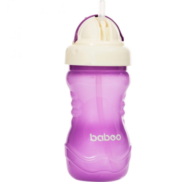 Поїльник-непроливайка Baboo із силіконовою соломинкою, 360 мл, 9 + (фіолетова) (8-128)